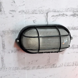 Outdoor Bulkhead Wall Lantern Exterior Wall Light Fixture Black Security Anti-Rust Wall Sconce for Exterior Porch Patio House Lighting