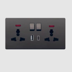 Universal Wall Socket with USB-C and USB-A Ports